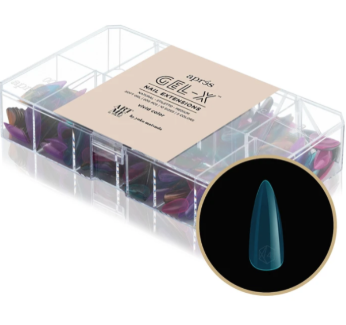 APRES GEL-X TIPS - NATURAL STILETTO MEDIUM - Sets & Refills