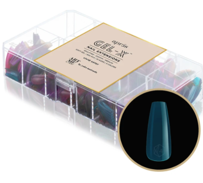 APRES GEL-X TIPS - SCULPTED COFFIN MEDIUM - Sets & Refills