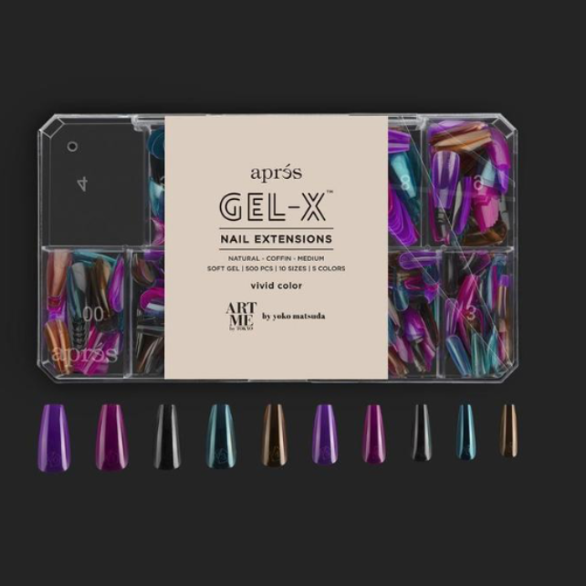 APRES GEL-X TIPS - NATURAL COFFIN MEDIUM - Sets & Refills