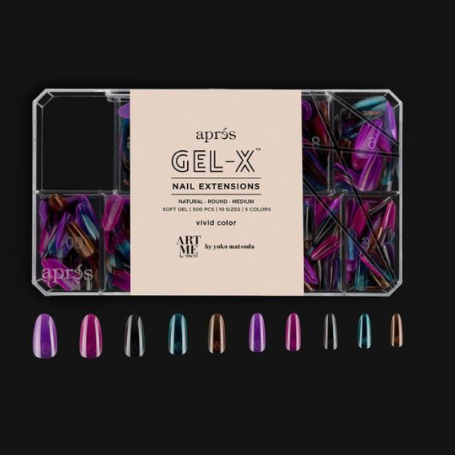 APRES GEL-X TIPS - NATURAL ROUND MEDIUM - Sets & Refills