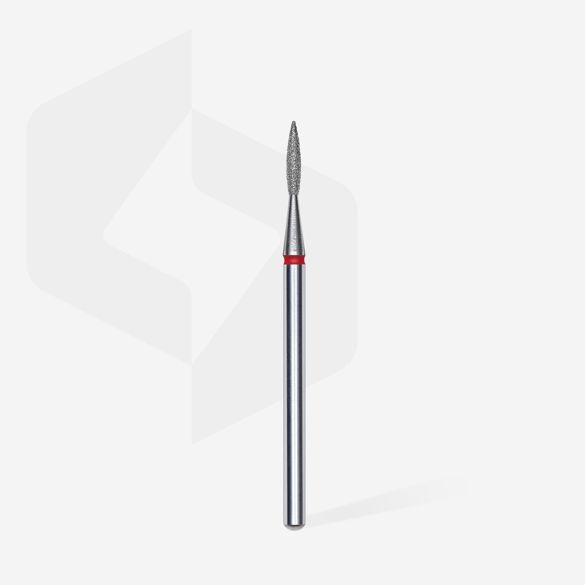 Diamond nail drill bit pointed flame red EXPERT head diameter 1,6 mm / working part 8 mm