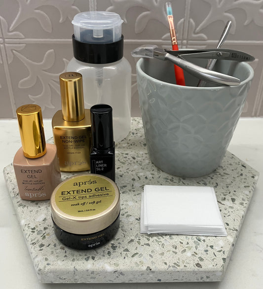 Terrazzo Stone Desk Display Storage Stand