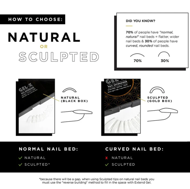 APRES GEL-X TIPS - SCULPTED ALMOND MEDIUM - Refills