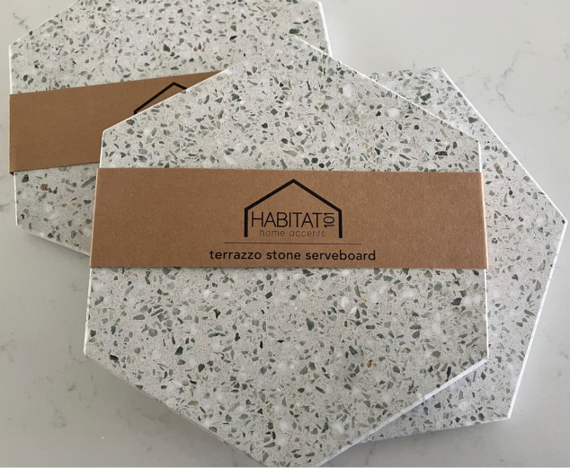 Terrazzo Stone Desk Display Storage Stand