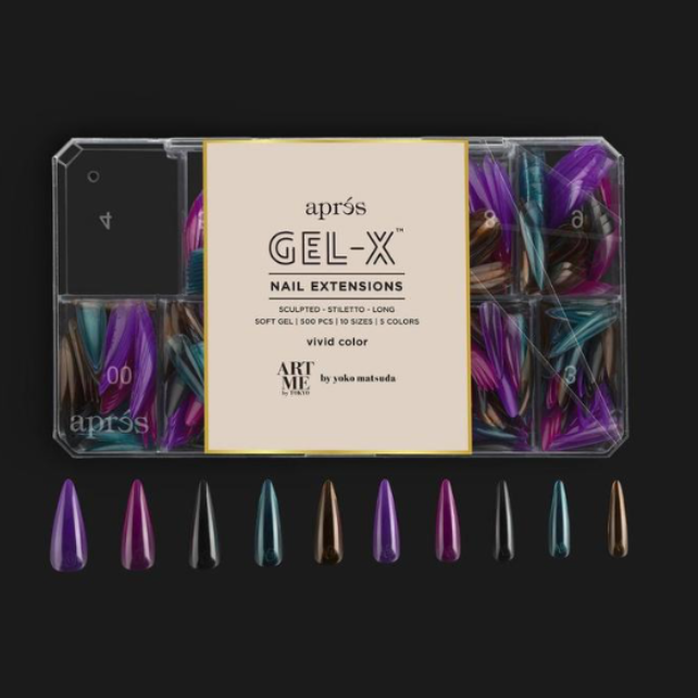APRES GEL-X TIPS - SCULPTED STILETTO LONG - Sets & Refills
