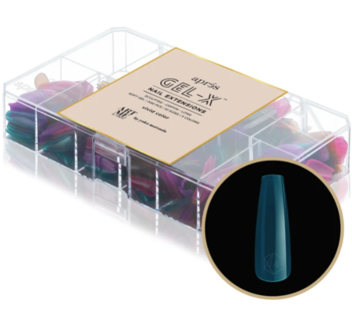 APRES GEL-X TIPS - SCULPTED COFFIN LONG - Sets & Refills