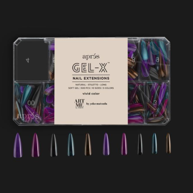 APRES GEL-X TIPS - NATURAL STILETTO MEDIUM - Sets & Refills