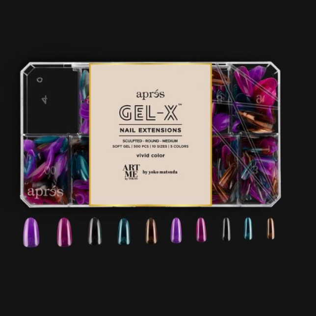 APRES GEL-X TIPS - SCULPTED ROUND MEDIUM - Sets & Refills