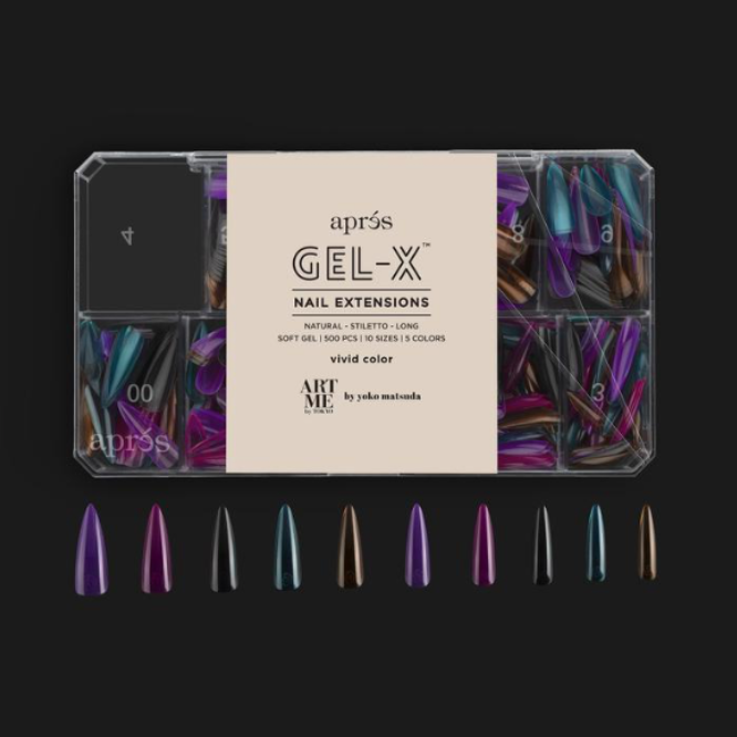 APRES GEL-X TIPS - NATURAL STILETTO LONG - Sets & Refills
