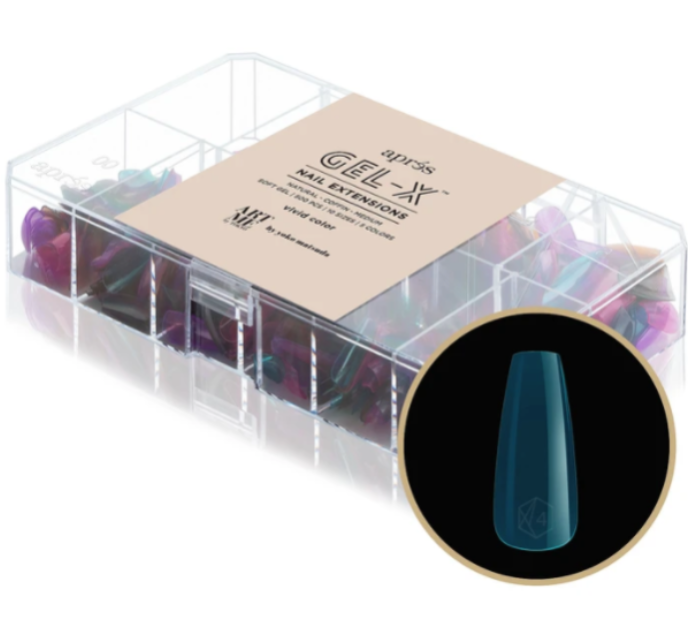 APRES GEL-X TIPS - NATURAL COFFIN MEDIUM - Sets & Refills