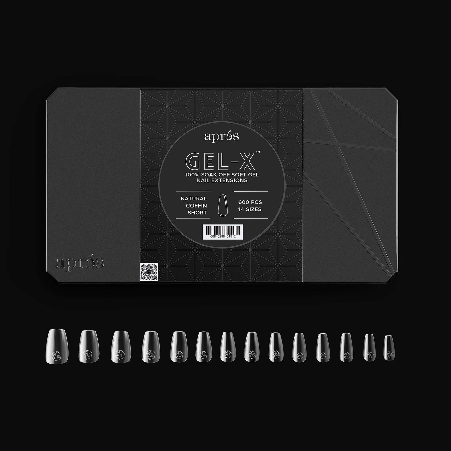 APRES GEL-X TIPS - NATURAL COFFIN SHORT - Sets & Refills