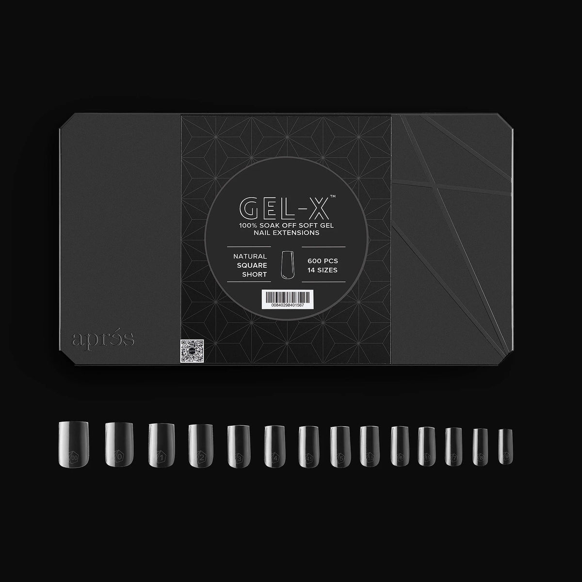 APRES GEL-X TIPS - NATURAL SQUARE SHORT - Sets & Refills