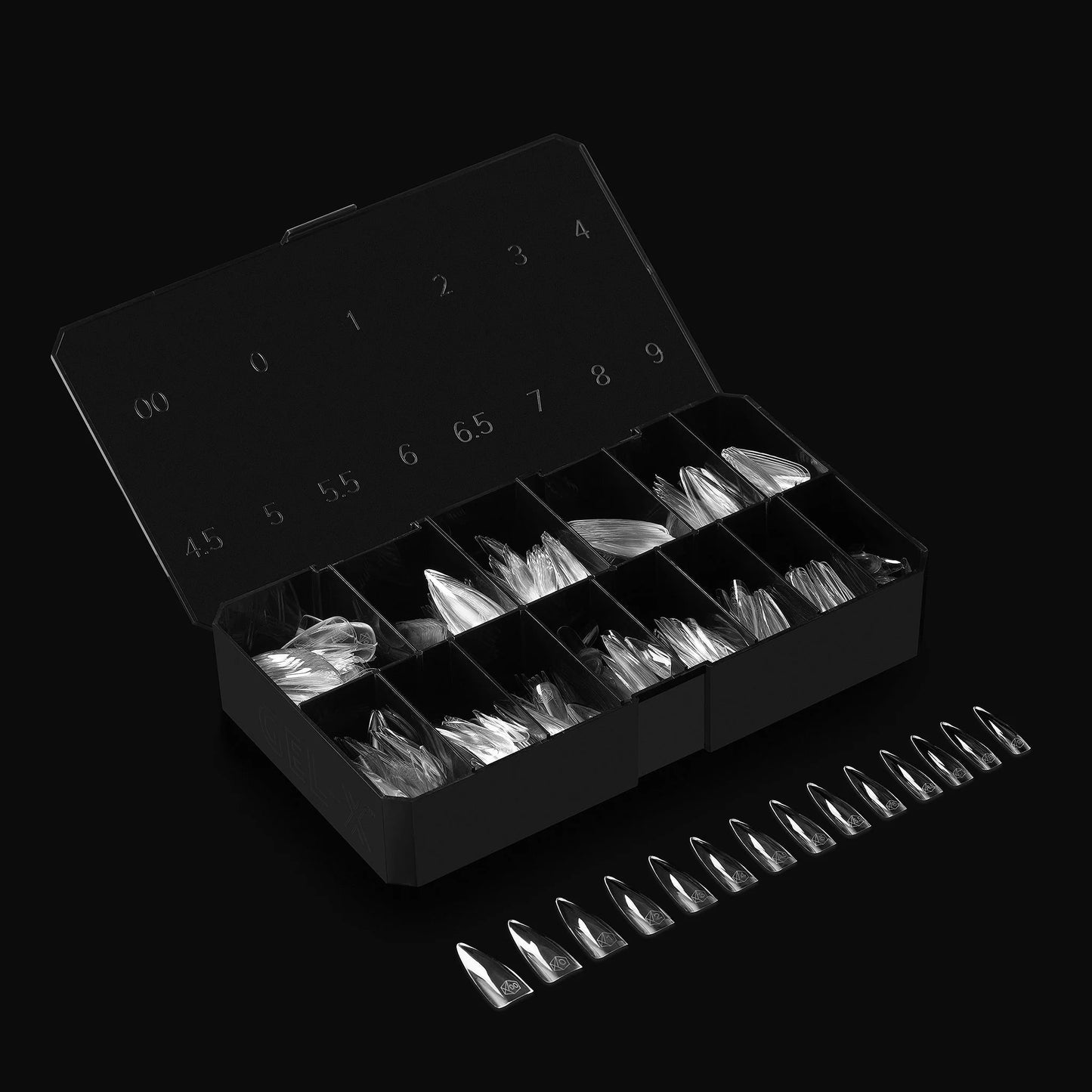 APRES GEL-X TIPS - NATURAL STILETTO LONG - Sets & Refills