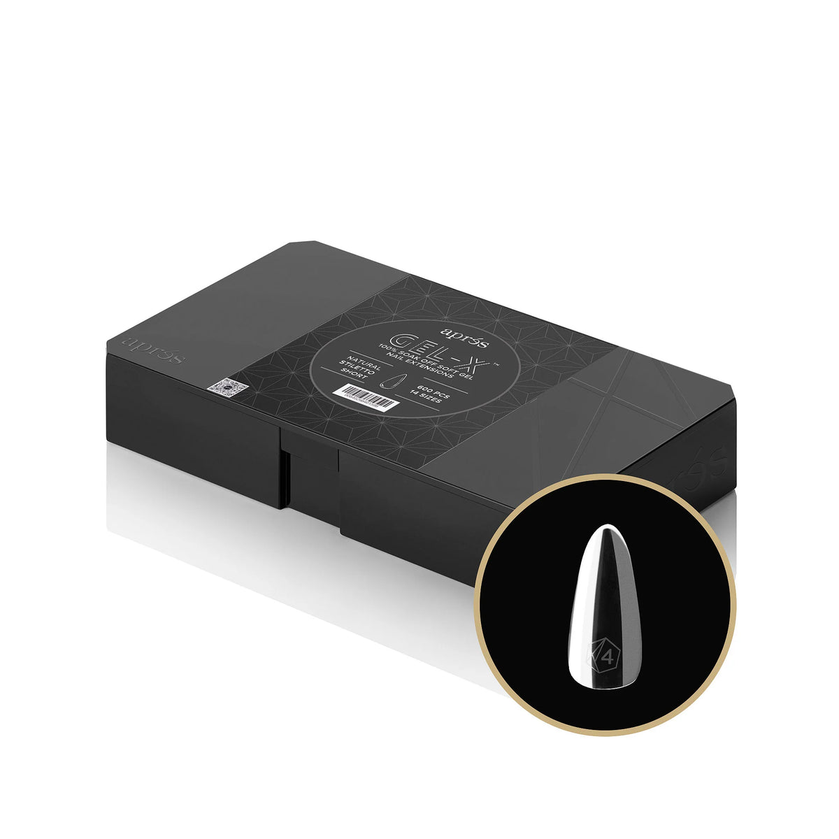 APRES GEL-X TIPS - NATURAL STILETTO SHORT- Refills