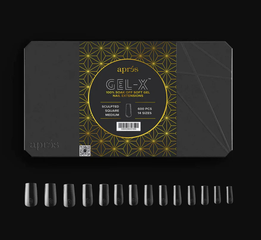 APRES GEL-X TIPS - SCULPTED SQUARE MEDIUM - Refills