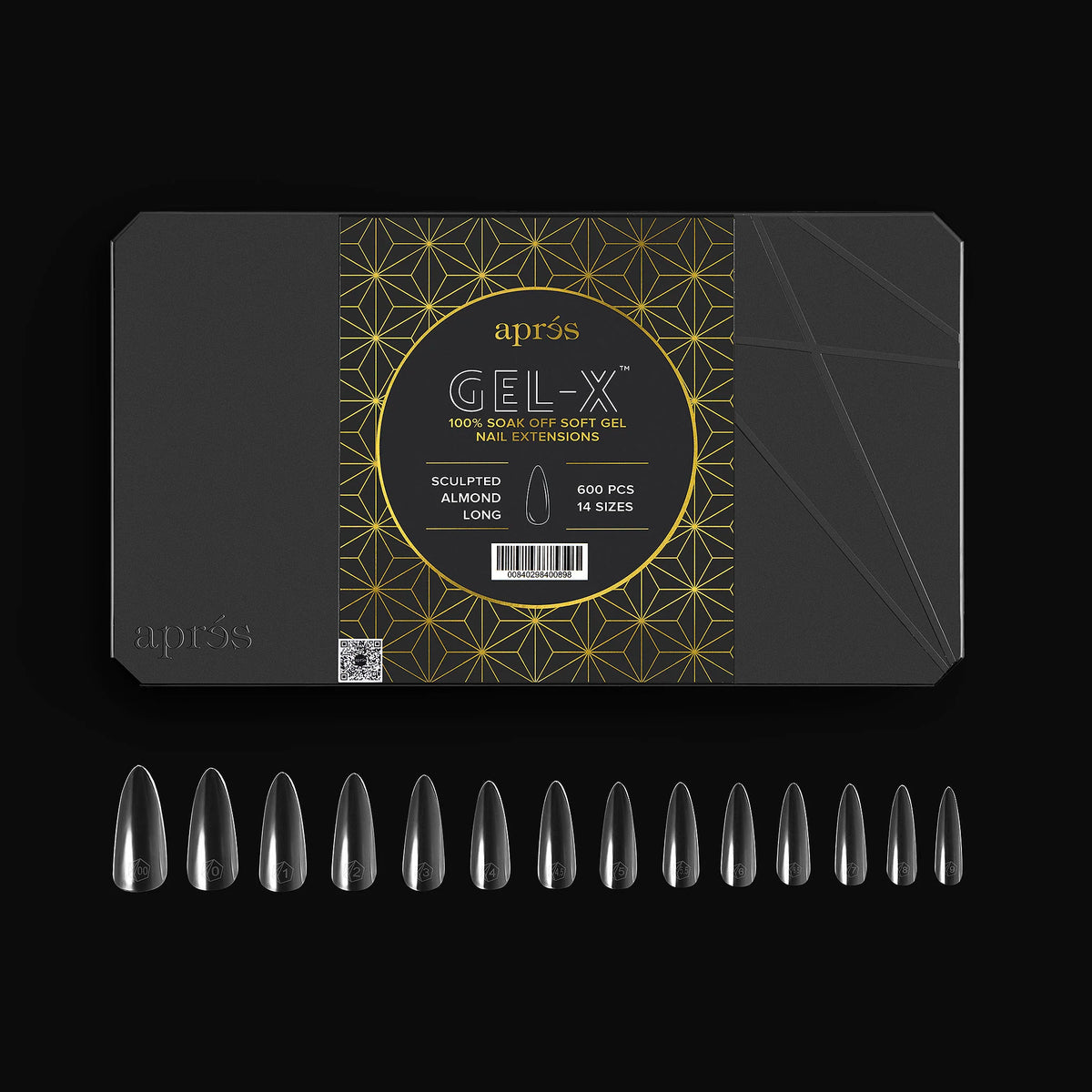APRES GEL-X TIPS - SCULPTED ALMOND LONG - Refills