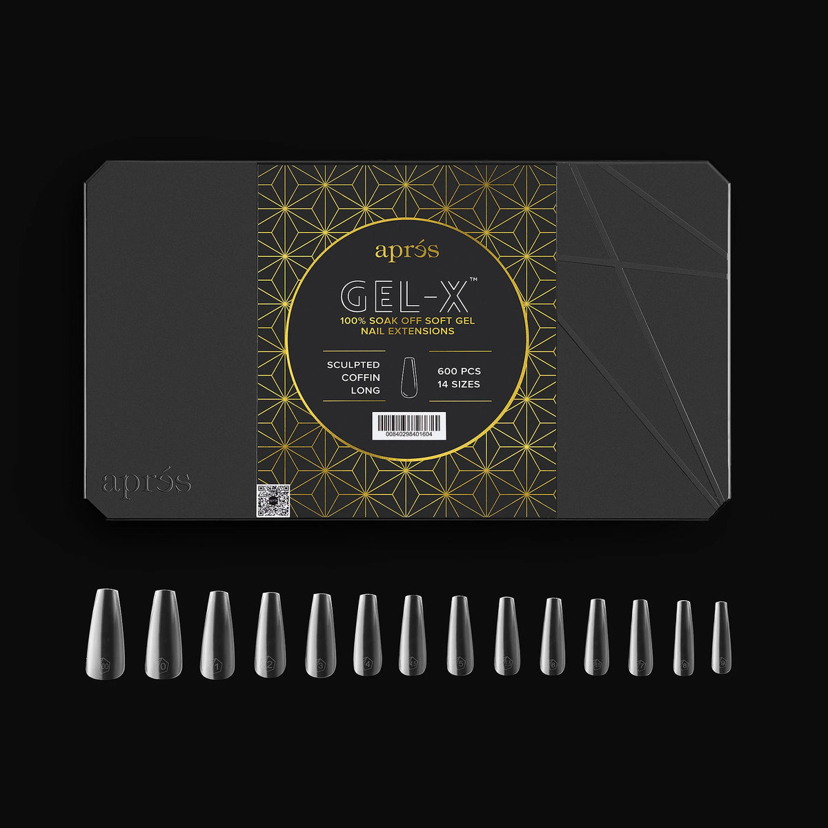 APRES GEL-X TIPS - SCULPTED COFFIN LONG - Sets & Refills