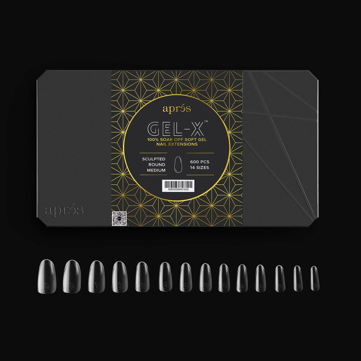 APRES GEL-X TIPS - SCULPTED ROUND MEDIUM - Sets & Refills