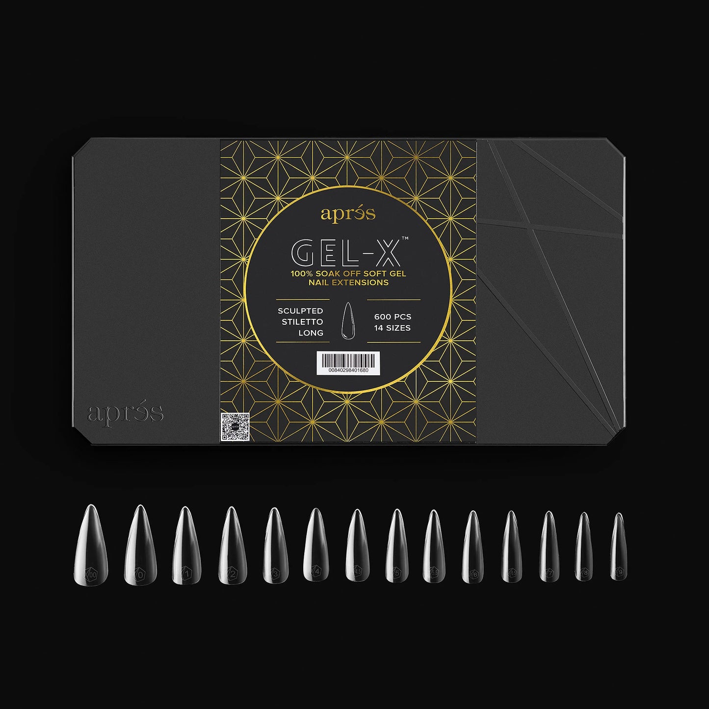 APRES GEL-X TIPS - SCULPTED STILETTO LONG - Sets & Refills