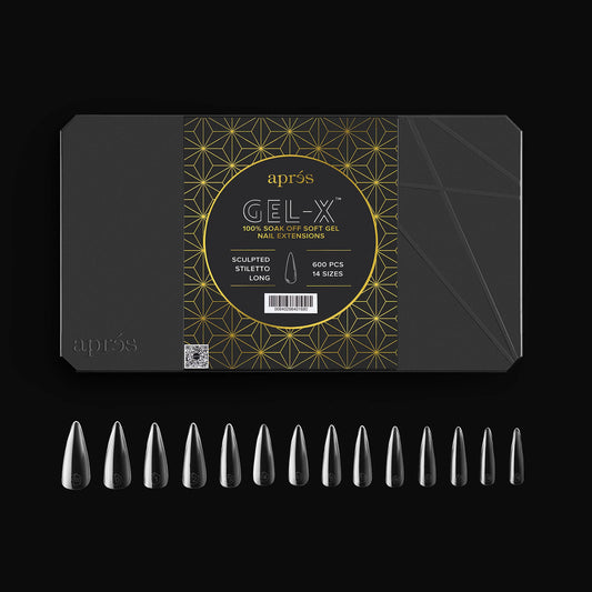APRES GEL-X TIPS - SCULPTED STILETTO LONG - Sets & Refills